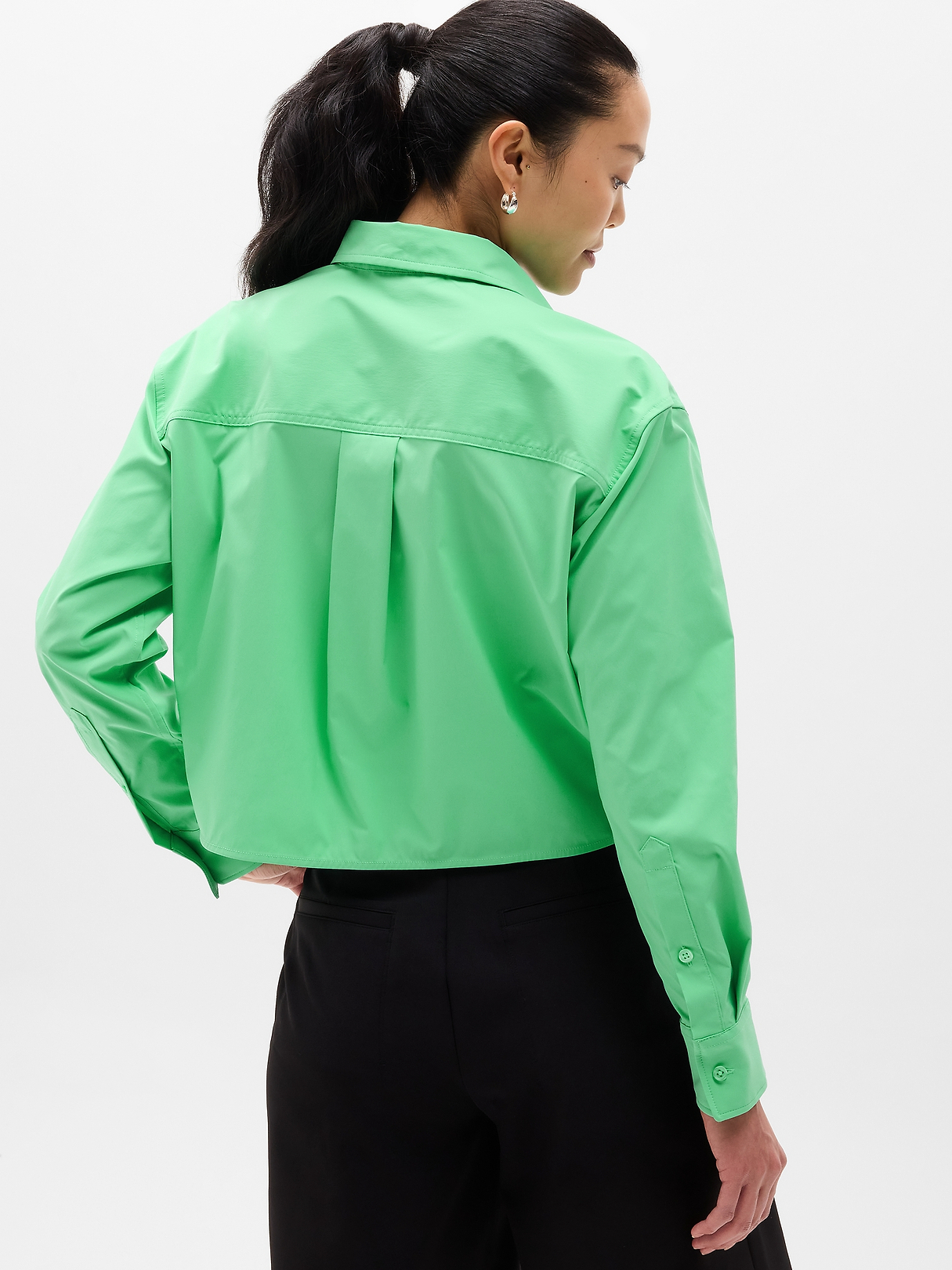 Midday Cropped Poplin Shirt | Athleta