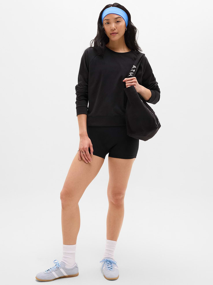 Image number 2 showing, Airy Cotton Terry Crew Sweatshirt