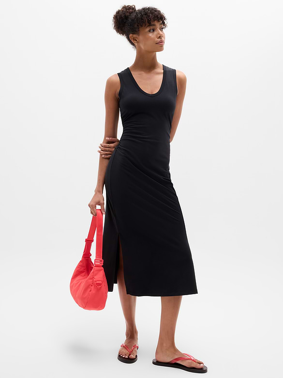 Essential V-Neck Midi Dress