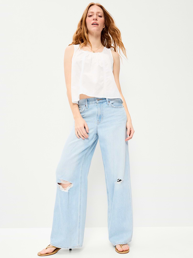 Image number 3 showing, Ruffle-Trim Embroidered Tank Top