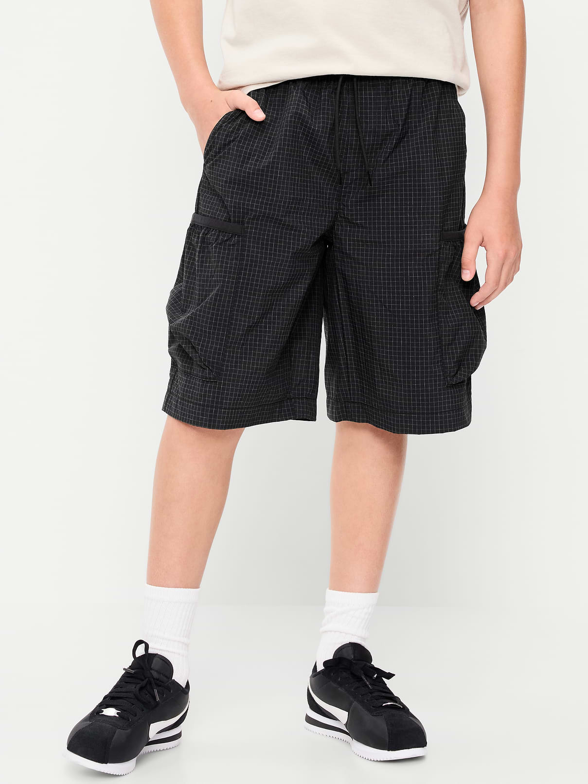 Image number 1 showing, Below Knee Super Baggy Ripstop Cargo Shorts for Boys