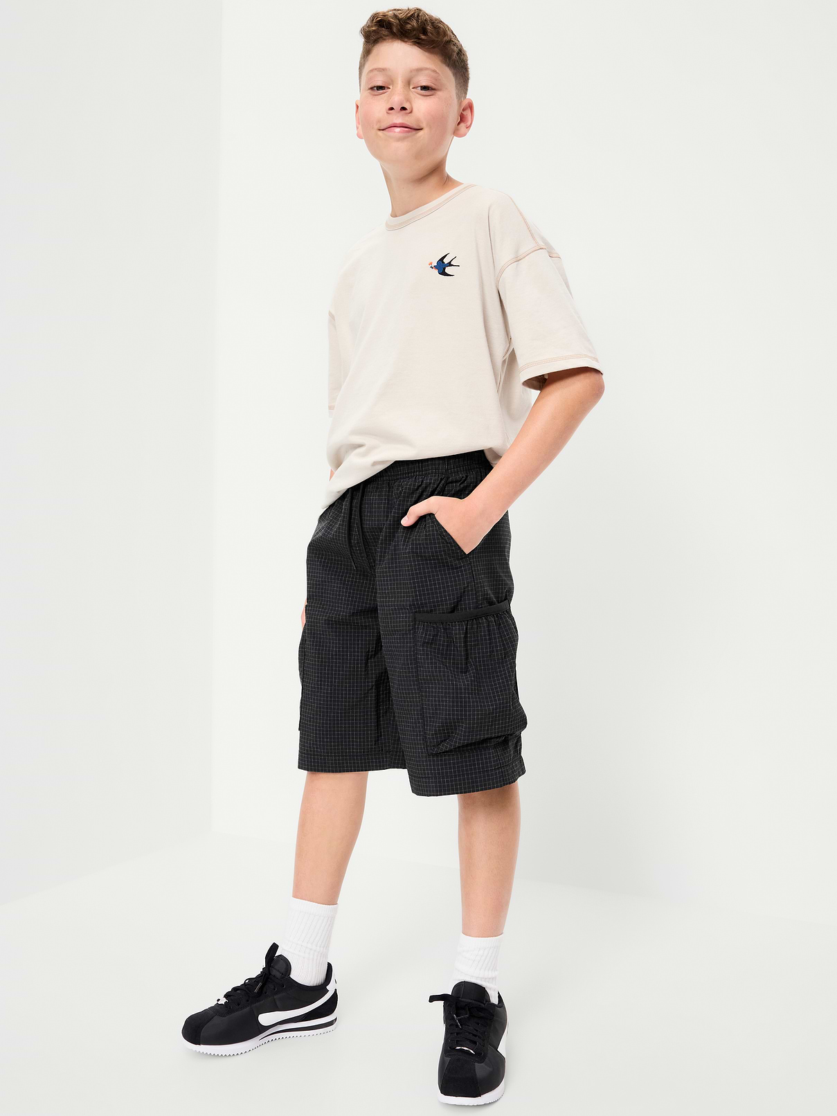 Image number 3 showing, Below Knee Super Baggy Ripstop Cargo Shorts for Boys