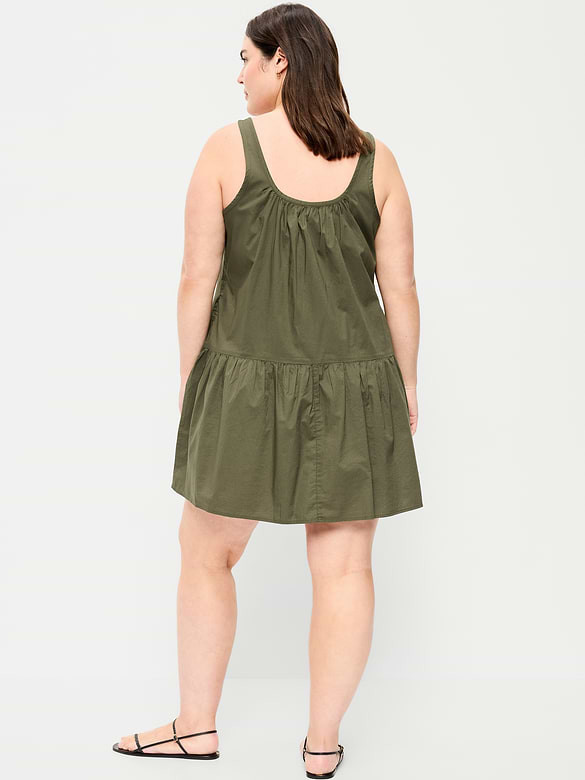 Drop-Waist Swing Mini Dress