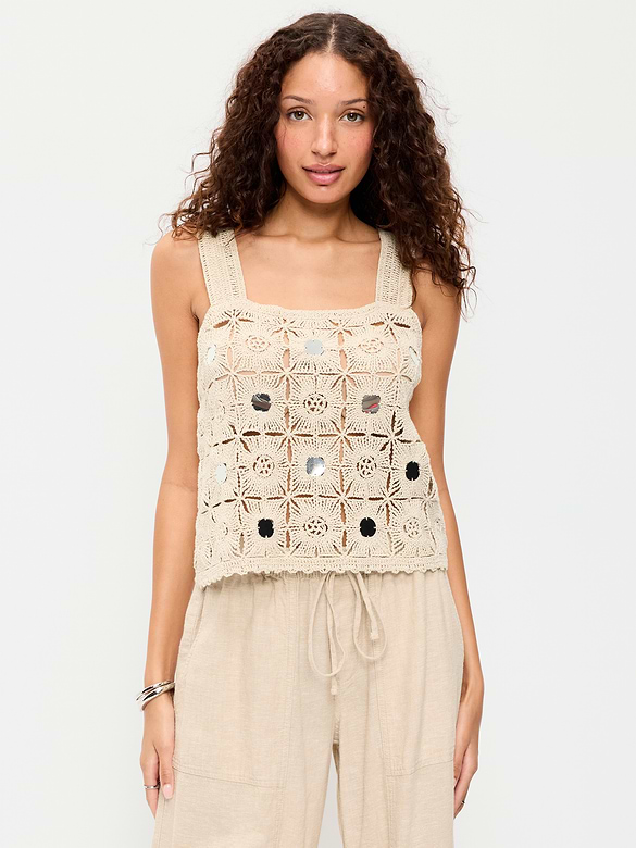 Camisole en coton littoral à motifs de cercles