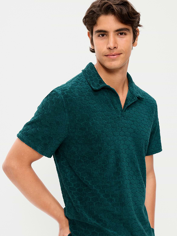 Textured Terry Polo