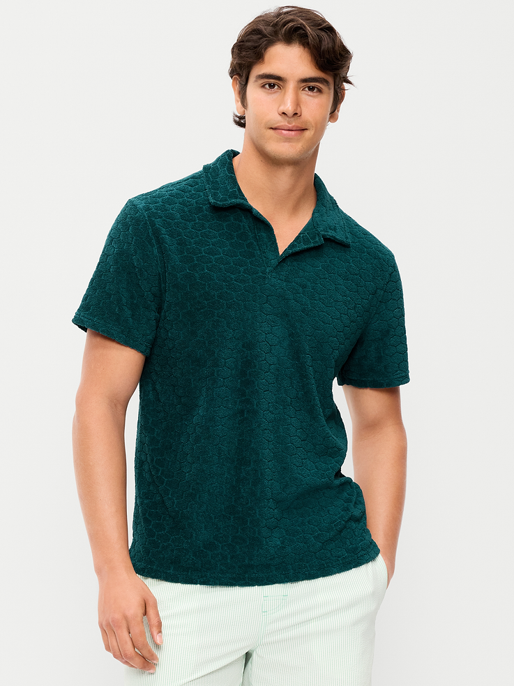 Image number 1 showing, Textured Terry Polo