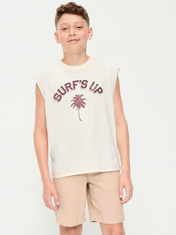 Boxy Muscle Tank Top for Boys