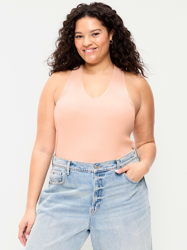 Image number 8 showing, Ribbed Loop-Back Halter Top