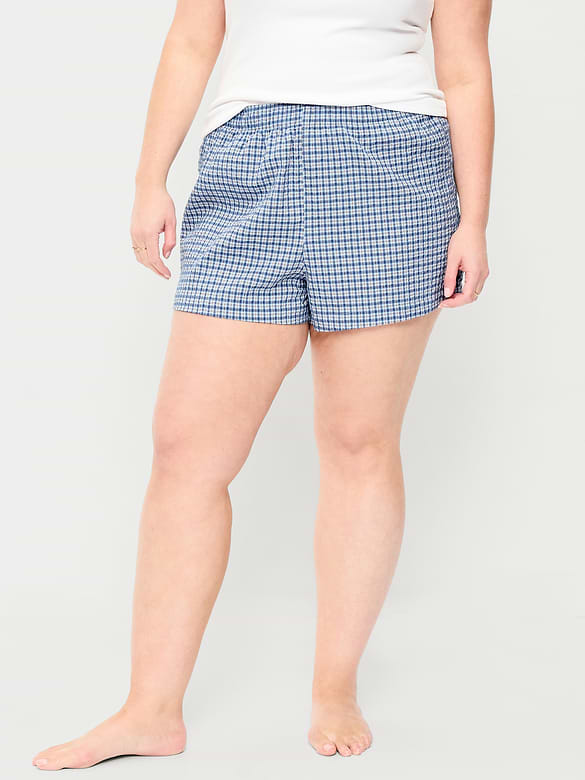 Seersucker Boxer Pajama Shorts