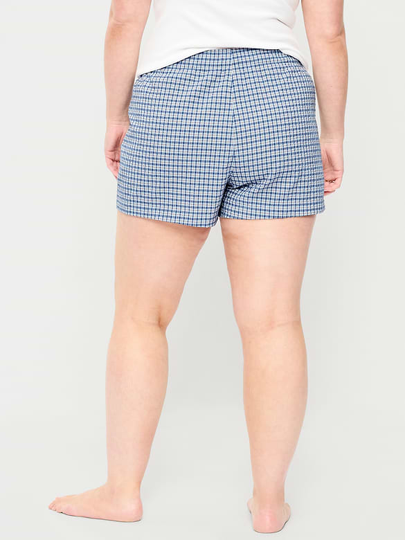 Seersucker Boxer Pajama Shorts