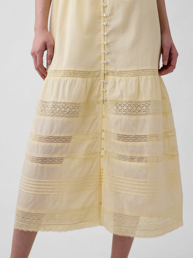Image number 5 showing, Lace Ruffle Voile Maxi Dress