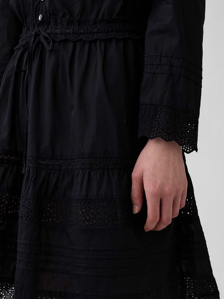 Image number 5 showing, Lace-Trim Mini Dress