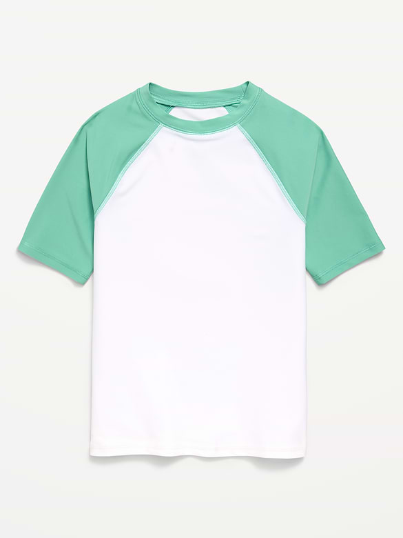 Short-Sleeve Rashguard Swim Top for Boys