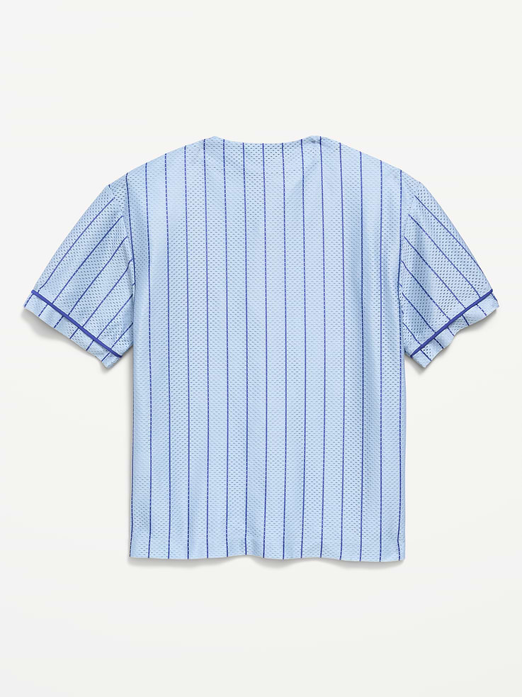Image 2 de 2, Chemise de baseball surdimensionnée en maille pour garçon