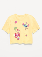 L'image numéro 1 présente T-shirt droit à imprimé Stitch et Angel de Disney© pour fille