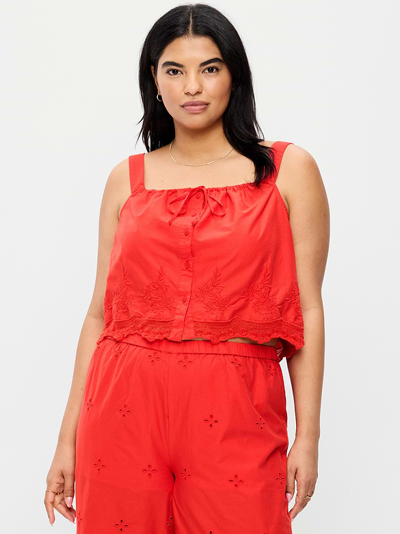 Tie-Front Cami Tank Top