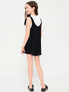 Image number 2 showing, Sleeveless Tie-Strap Double-Weave Romper for Girls
