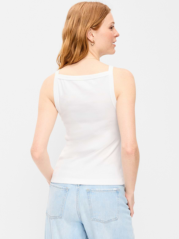 Camisole ajustée à encolure tablier.