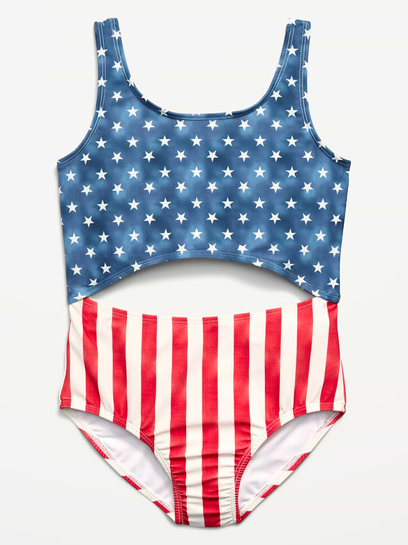 Cutout One-Piece Swimsuit for Girls
