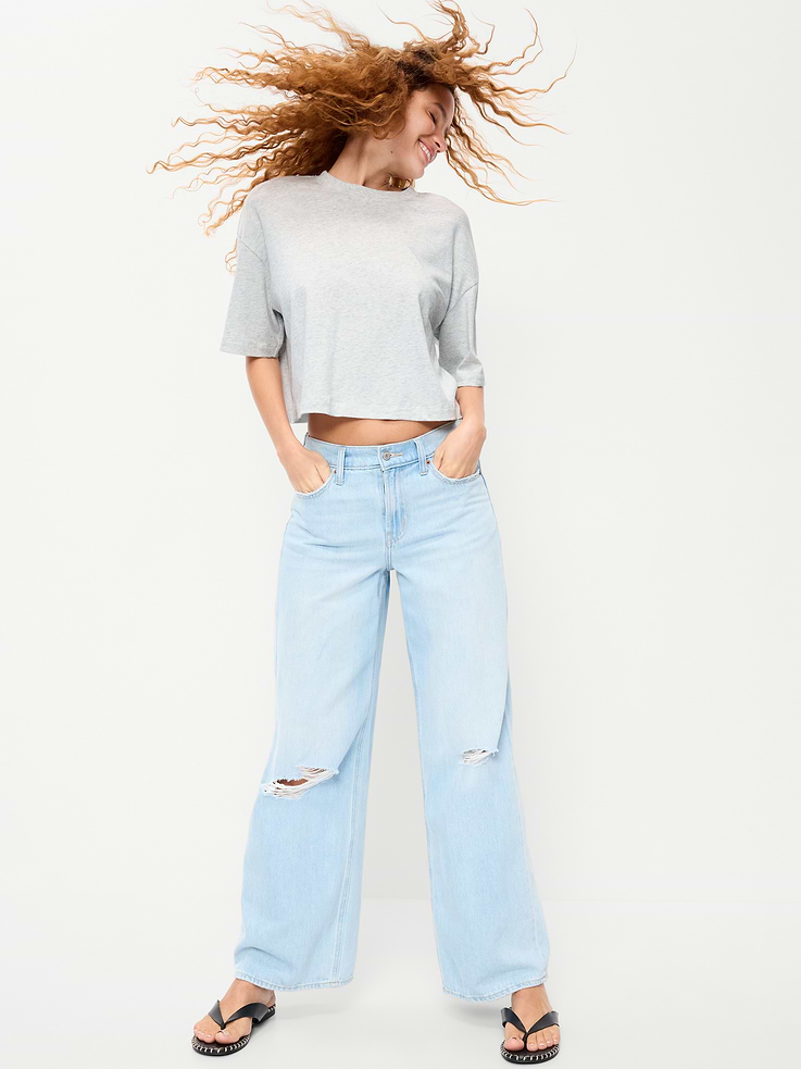 Image number 3 showing, Vintage Crew-Neck Cropped T-Shirt