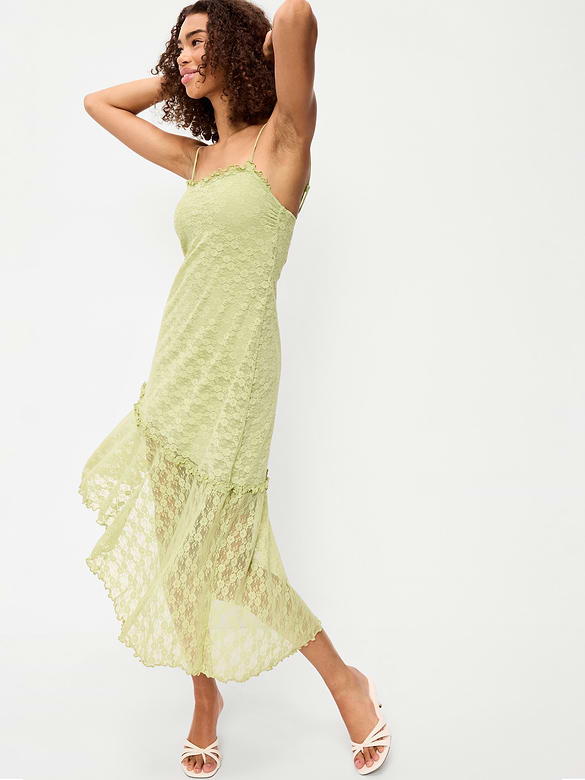 Fit & Flare Lace Midi Dress