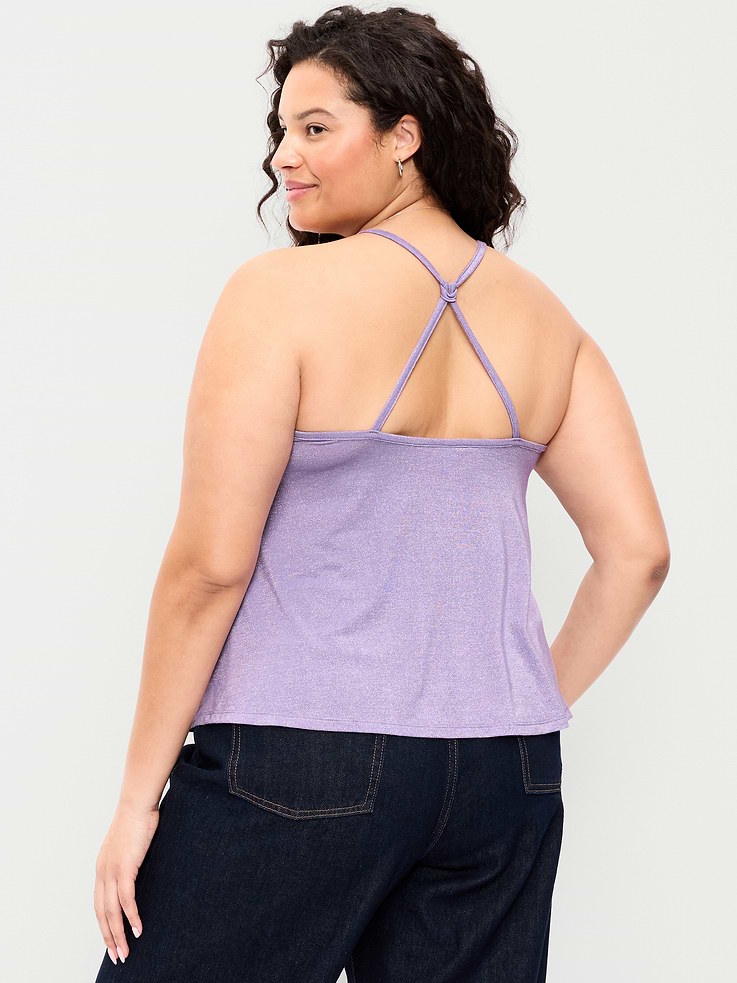 Image number 8 showing, Strappy-Back Shimmer Swing Tank Top