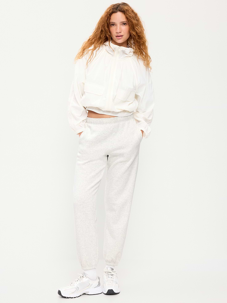 Image number 1 showing, High-Waisted Cinched-Ankle Sweatpants