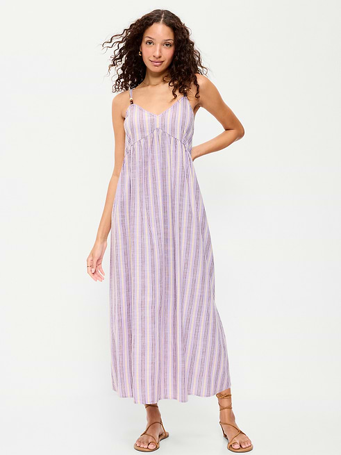 Sleeveless Beaded Boho Maxi Dress