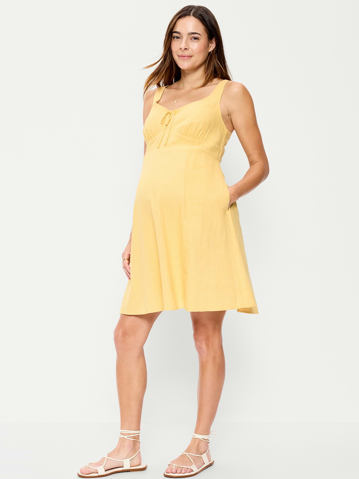 Maternity Fit & Flare Cami Mini Dress
