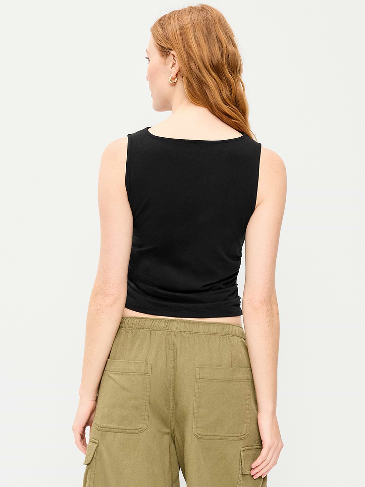Image number 2 showing, Asymmetrical Side-Cinch Tank Top