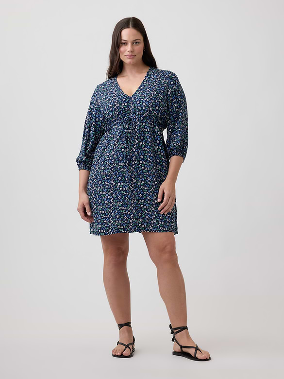 V-Neck Mini Dress