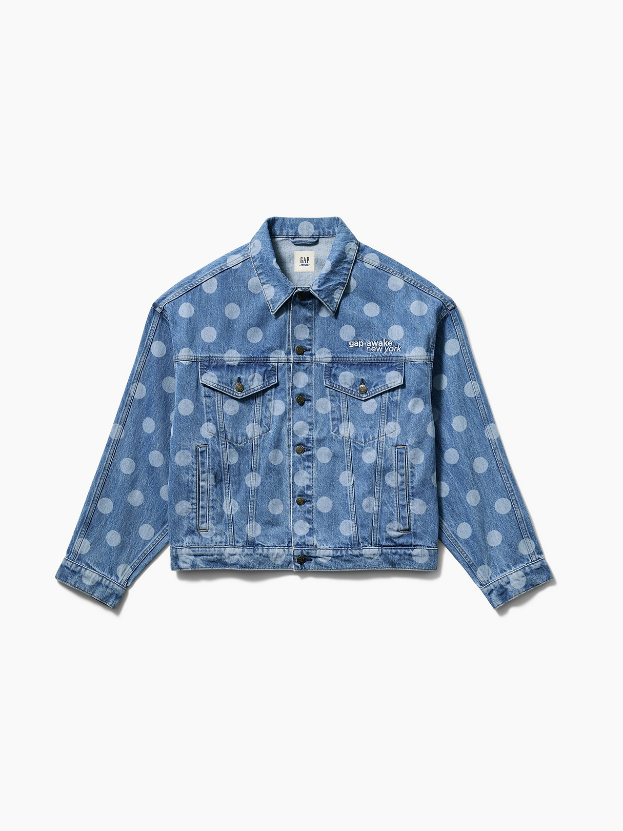 Gap × Awake NY Oversized Dotted Icon Denim Jacket | Gap