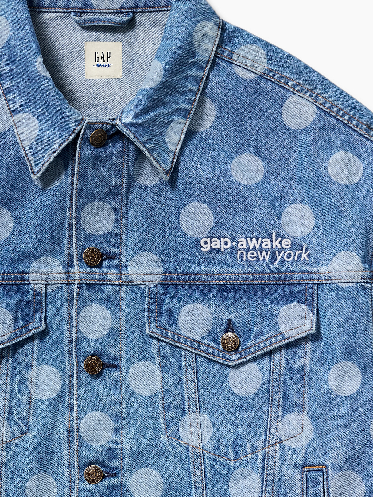 Gap × Awake NY Oversized Dotted Icon Denim Jacket | Gap