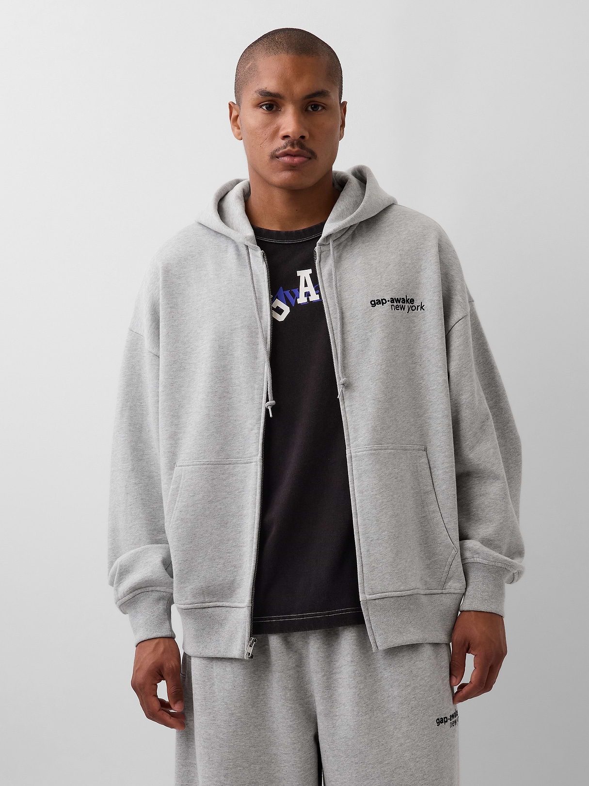 Gap × Awake NY Heavyweight Oversized Logo Zip Hoodie | Gap