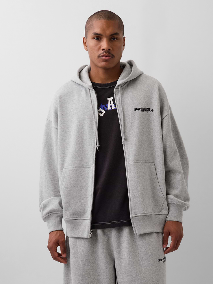 Image number 2 showing, Gap × Awake NY Heavyweight Oversized Logo Zip Hoodie