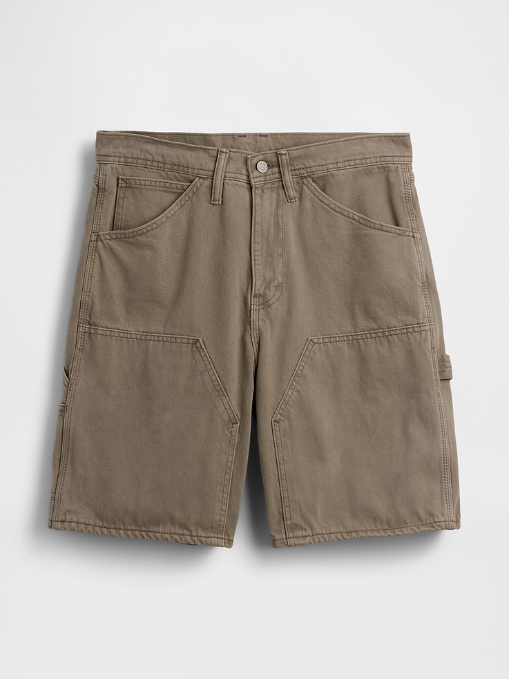 Image 7 of 7, 9" Loose Denim Carpenter Shorts