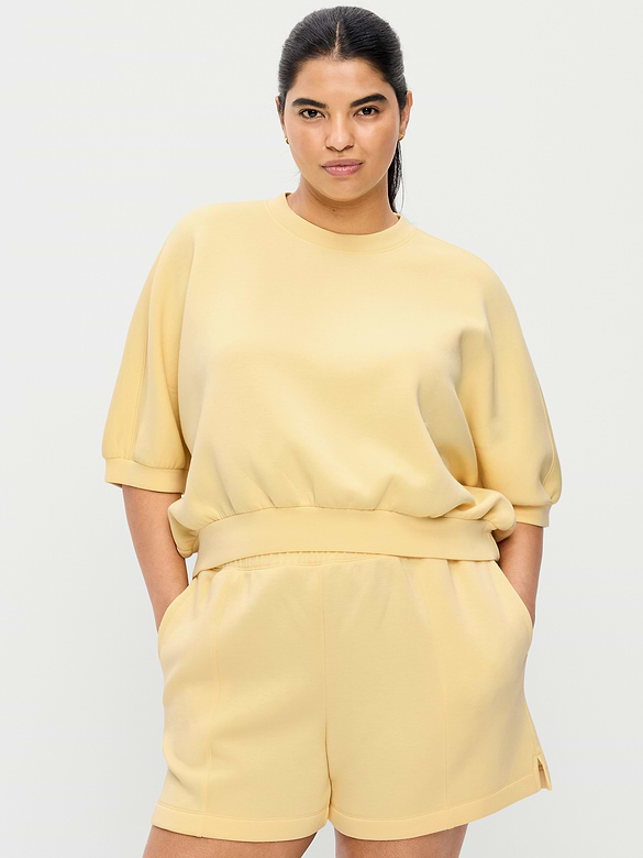 Bounce Fleece Dolman-Sleeve Top