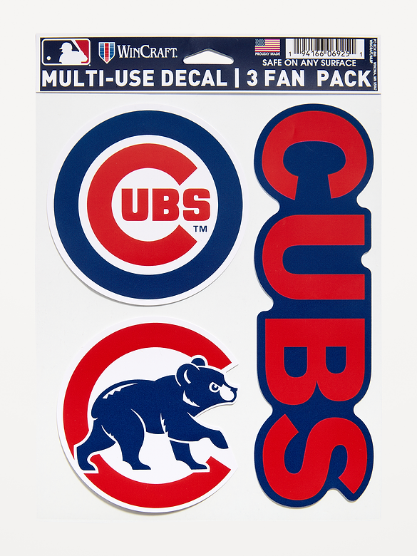 WinCraft® Chicago Cubs 3-Pack Multi-Use Decals