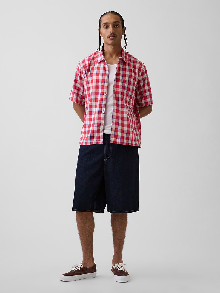 Image number 2 showing, Linen-Cotton Relaxed Straight-Hem Shirt
