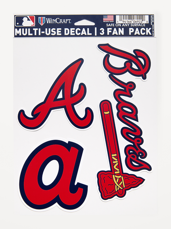 WinCraft® Atlanta Braves 3-Pack Multi-Use Decals