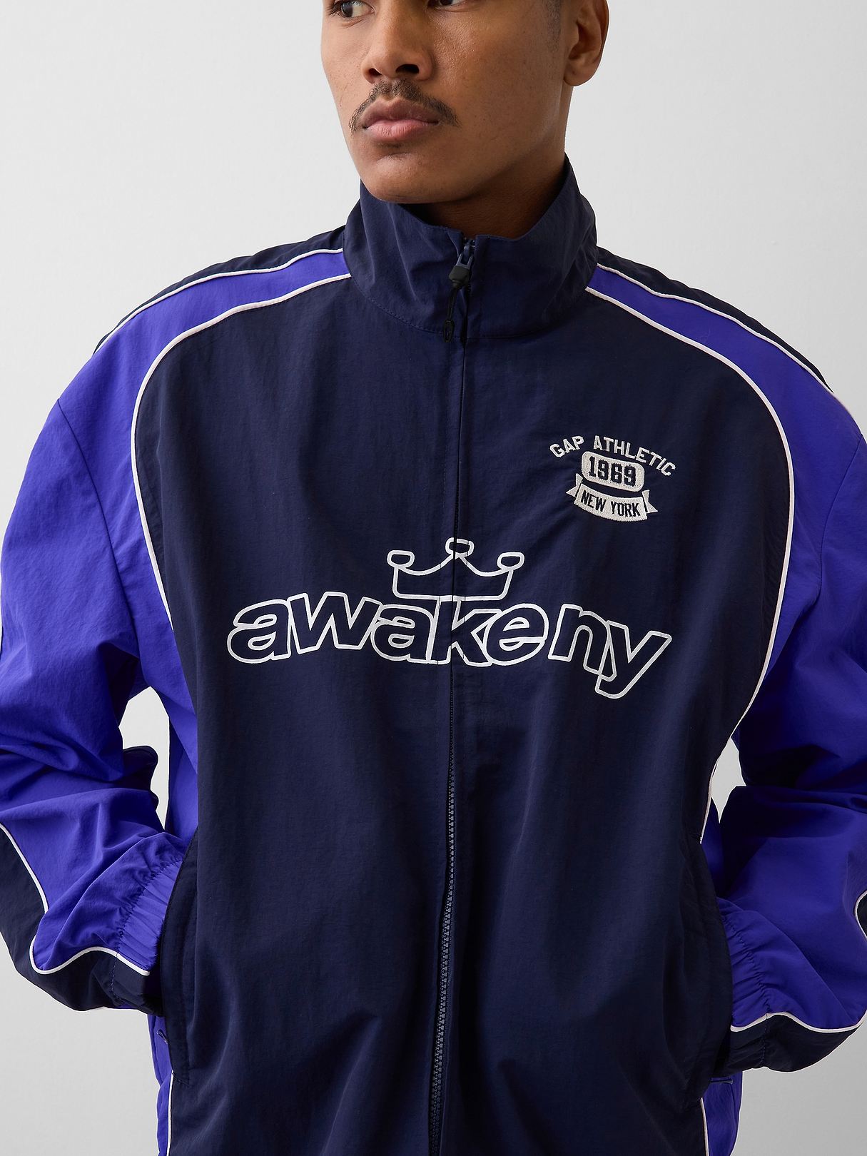 Gap × Awake NY Recycled Oversized Track Jacket | Gap