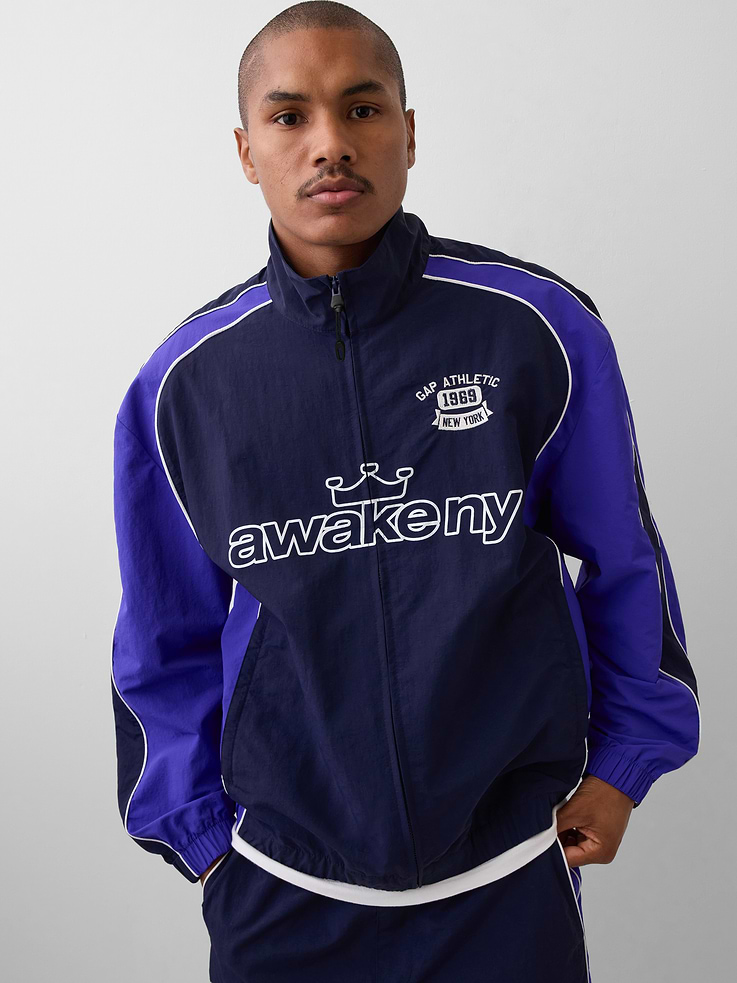 Image number 1 showing, Gap × Awake NY Recycled Oversized Track Jacket