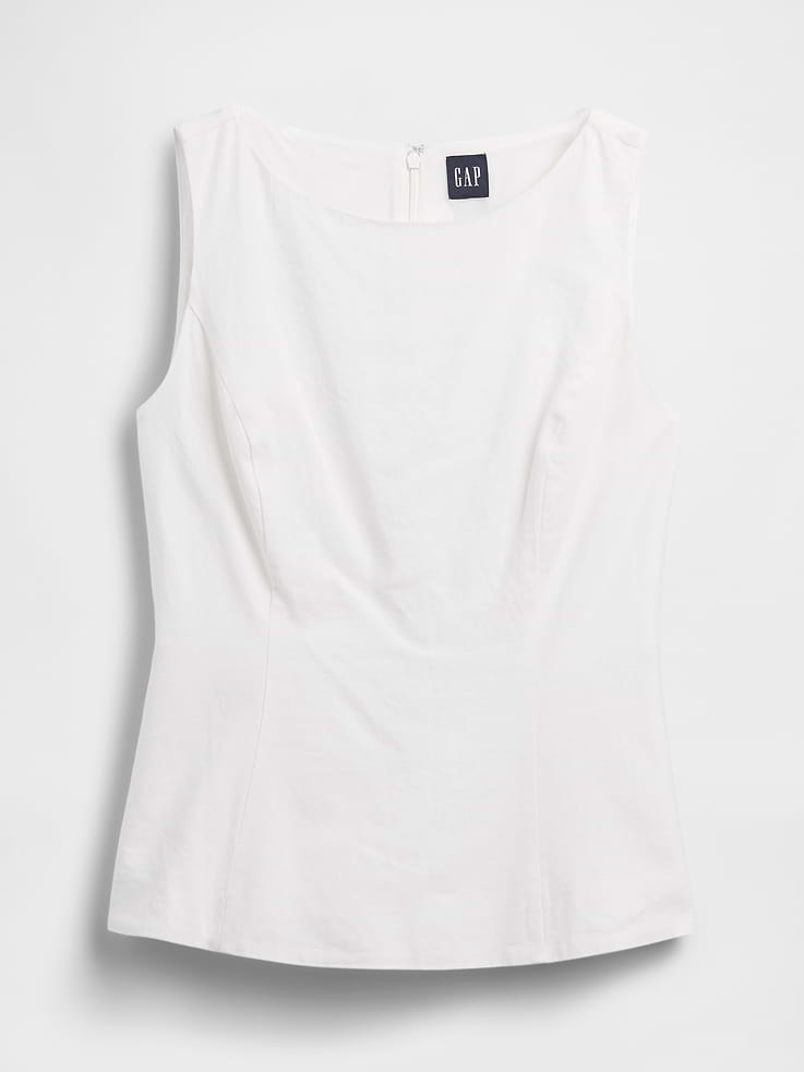 Image number 5 showing, Linen-Blend Boatneck Top