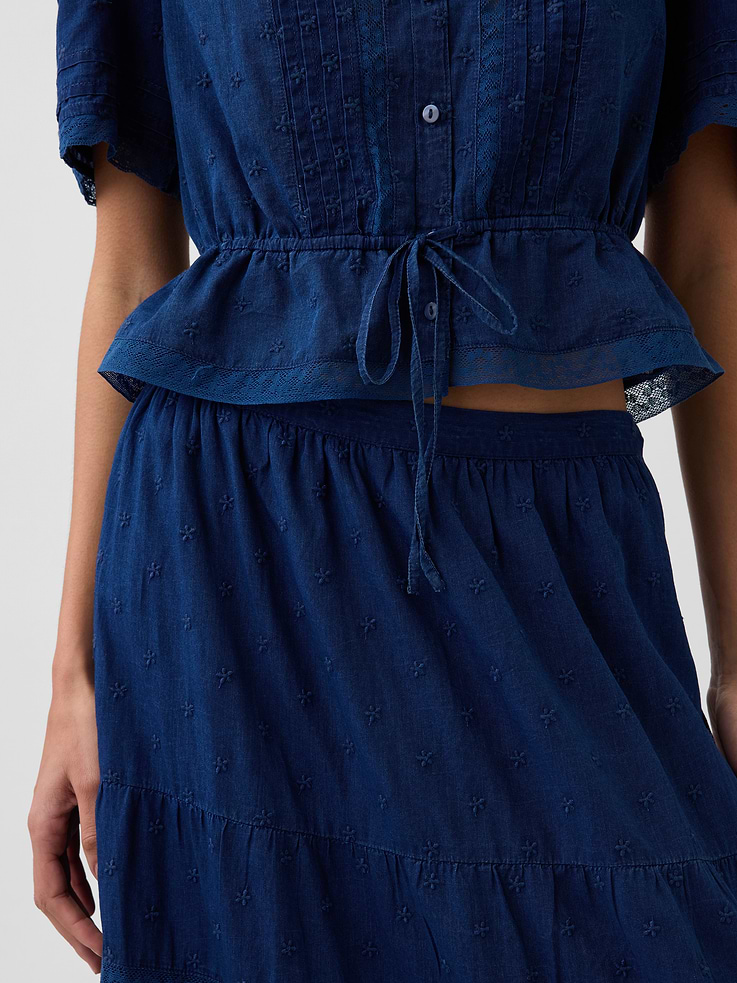 Image number 4 showing, Lace-Trim Maxi Skirt