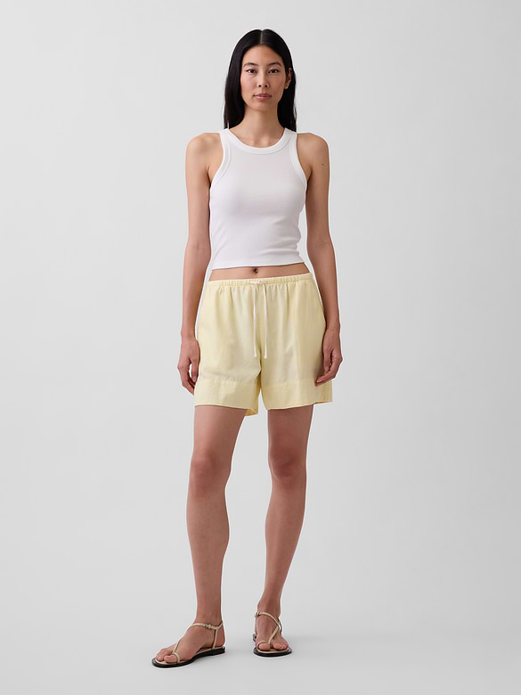 6" Linen-Blend Easy Shorts