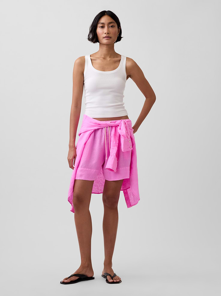 Image number 6 showing, 6" Linen-Blend Easy Shorts