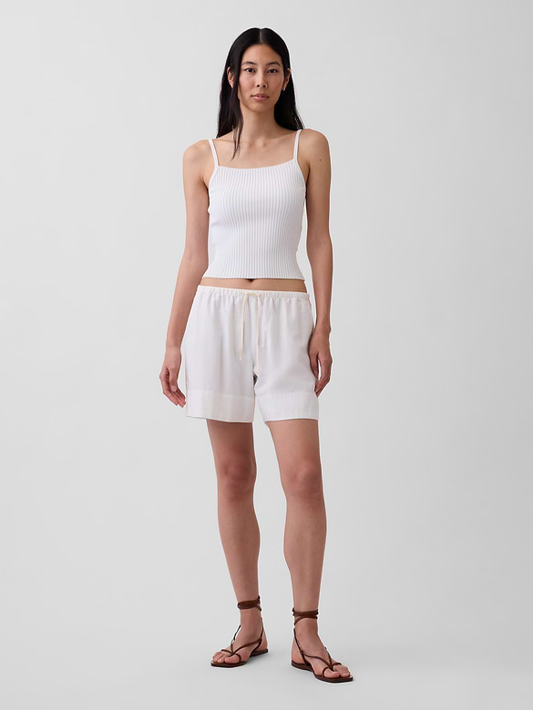 6" Linen-Blend Easy Shorts