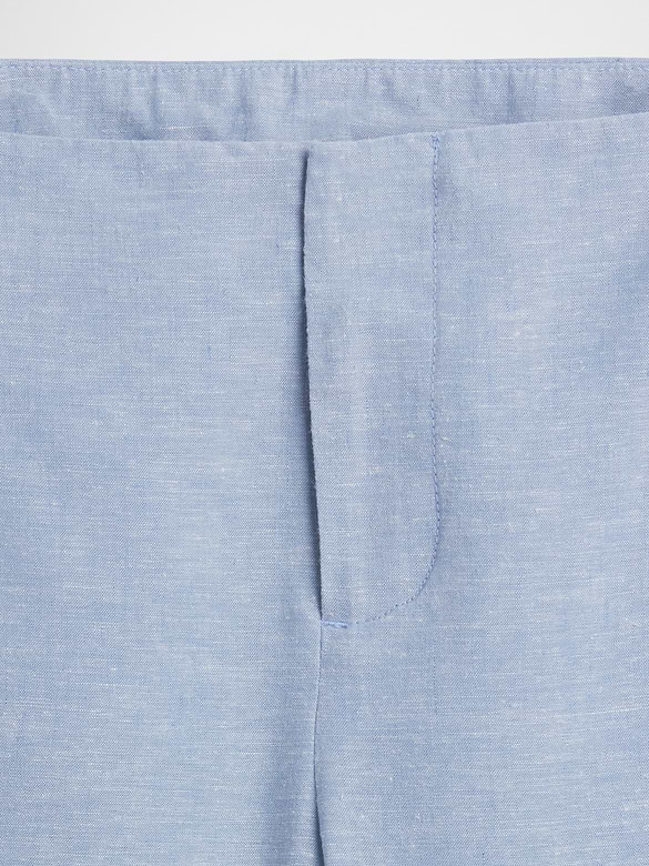 Low Rise Linen-Blend Flare Pants
