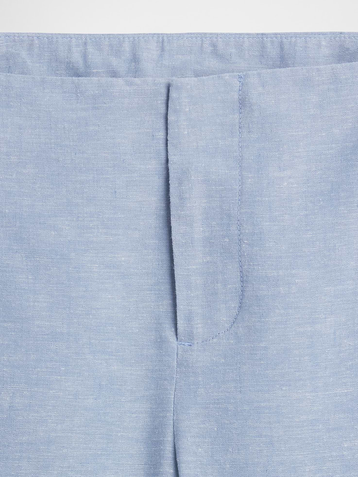Image number 5 showing, Low Rise Linen-Blend Flare Pants