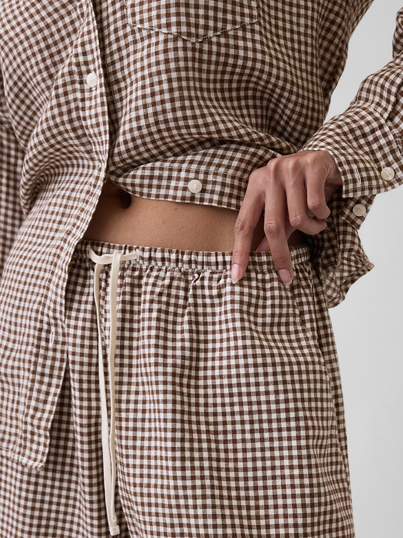 6" Linen-Blend Easy Shorts